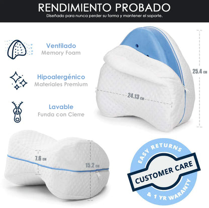 Almohada Ergonómica de Piernas y Rodilla para dormir de Lado