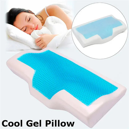 Almohada Cervical Memory Foam con Gel en forma de Mariposa con Funda