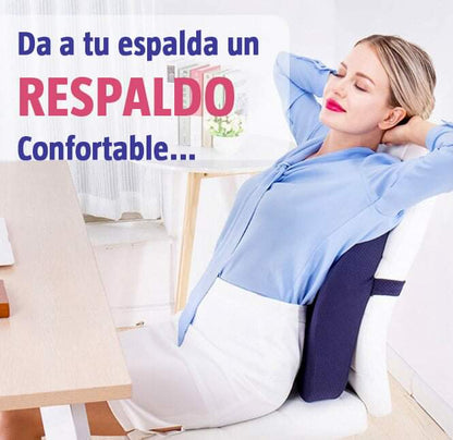 Cojin Respaldar Lumbar Viscoelástica con Gel y Funda